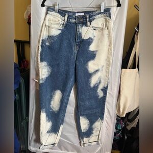 Bleach stained mom jeans